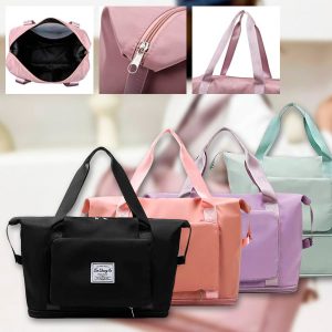 Sammenfoldelig rejsetaske med udvideligt design (42 x 22 x 28 cm) | BAGPLUS