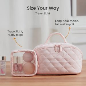 Puff Makeup Taske - 180° Åben, 5 Lommer, Maskinvaskbar | MAKEPACK