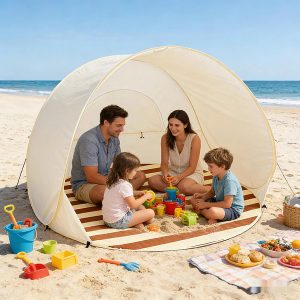 Pop-Up Strandtelt - UPF50+ Soltelt, 120x120x100 cm | POPYTENT
