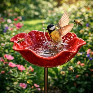 Livlig havepynt blomsterfuglevander | METALLEAF